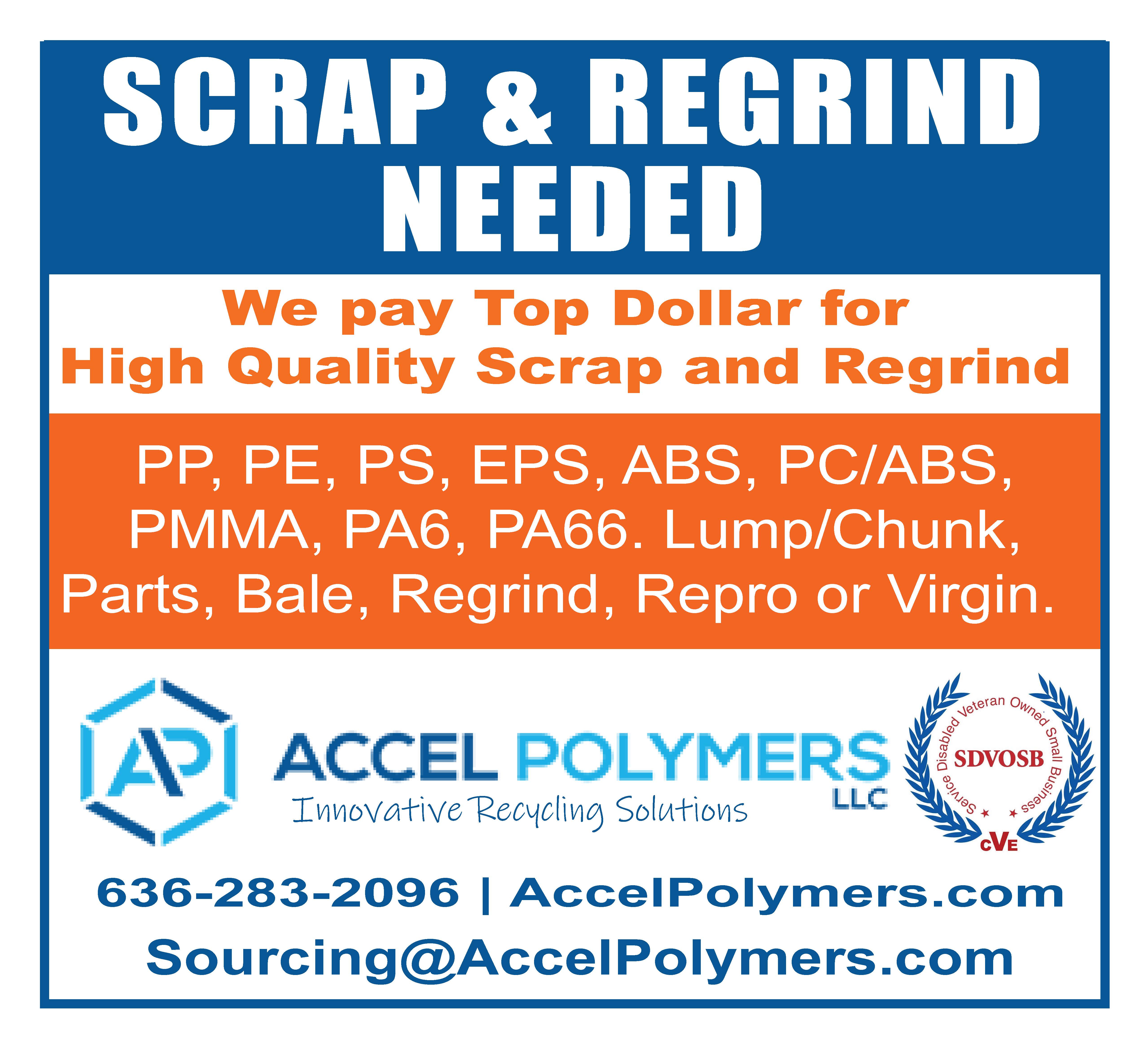 Accel Polymers - Scrap & Regrind Needed